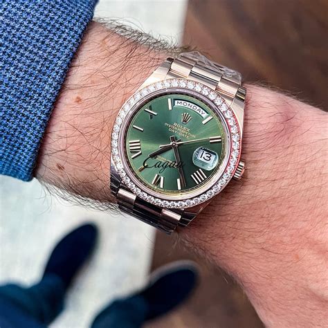 Rolex olive green face